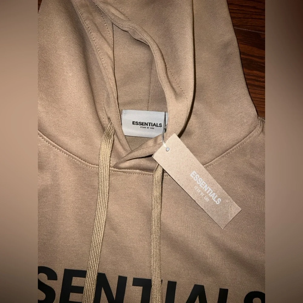 Fear of God Essentials Hoodie Mens In Brown Size Medium - Picture 4 of 11